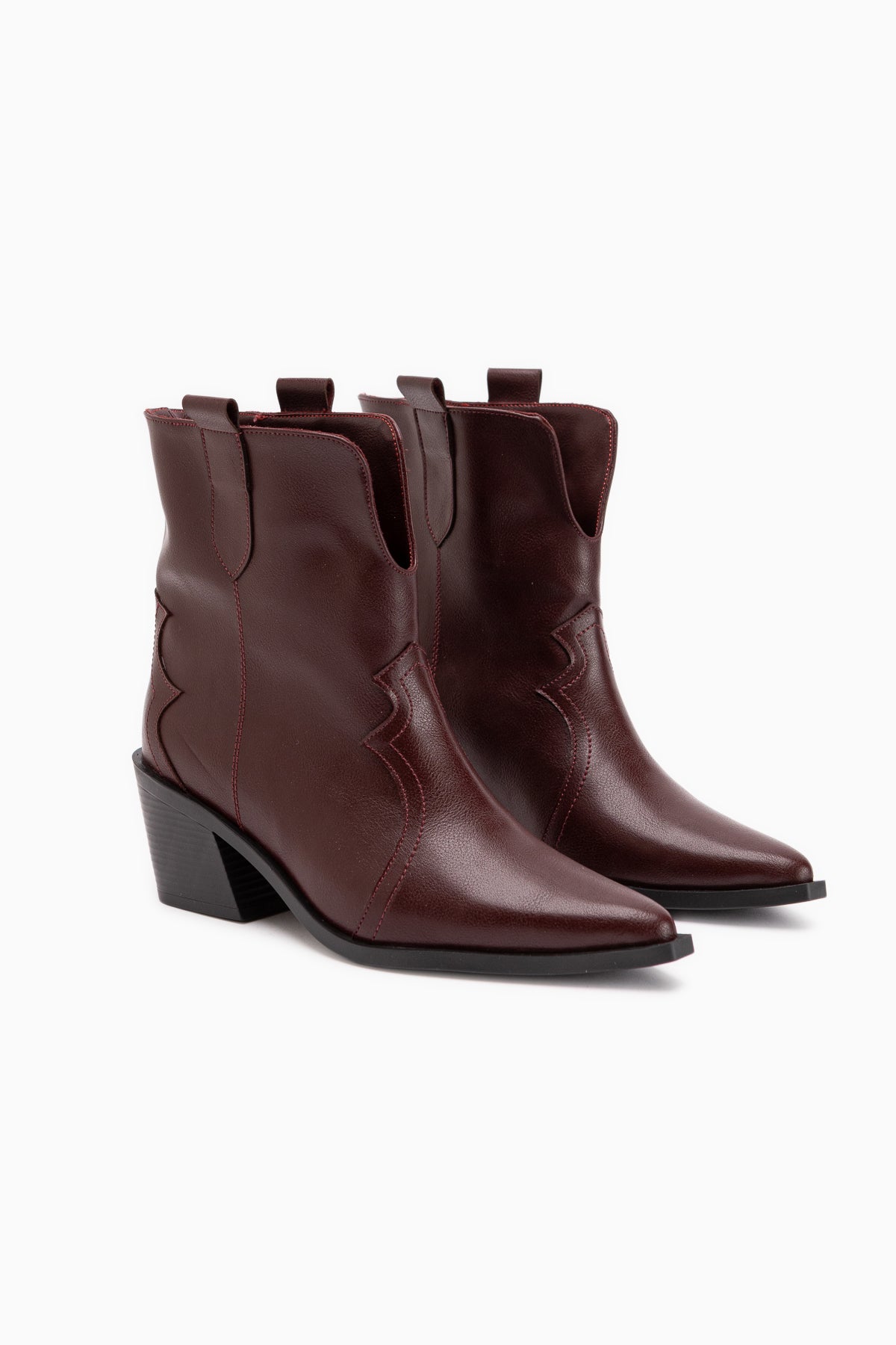 Erica Bordeaux Absatz Western Damen Stiefel