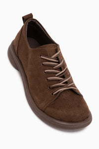 Estella Braun Wildleder Schnürung Freizeit Damen Schuhe
