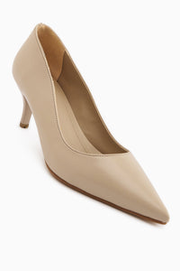 Flora Beige Stiletto Women's High Heel Shoe
