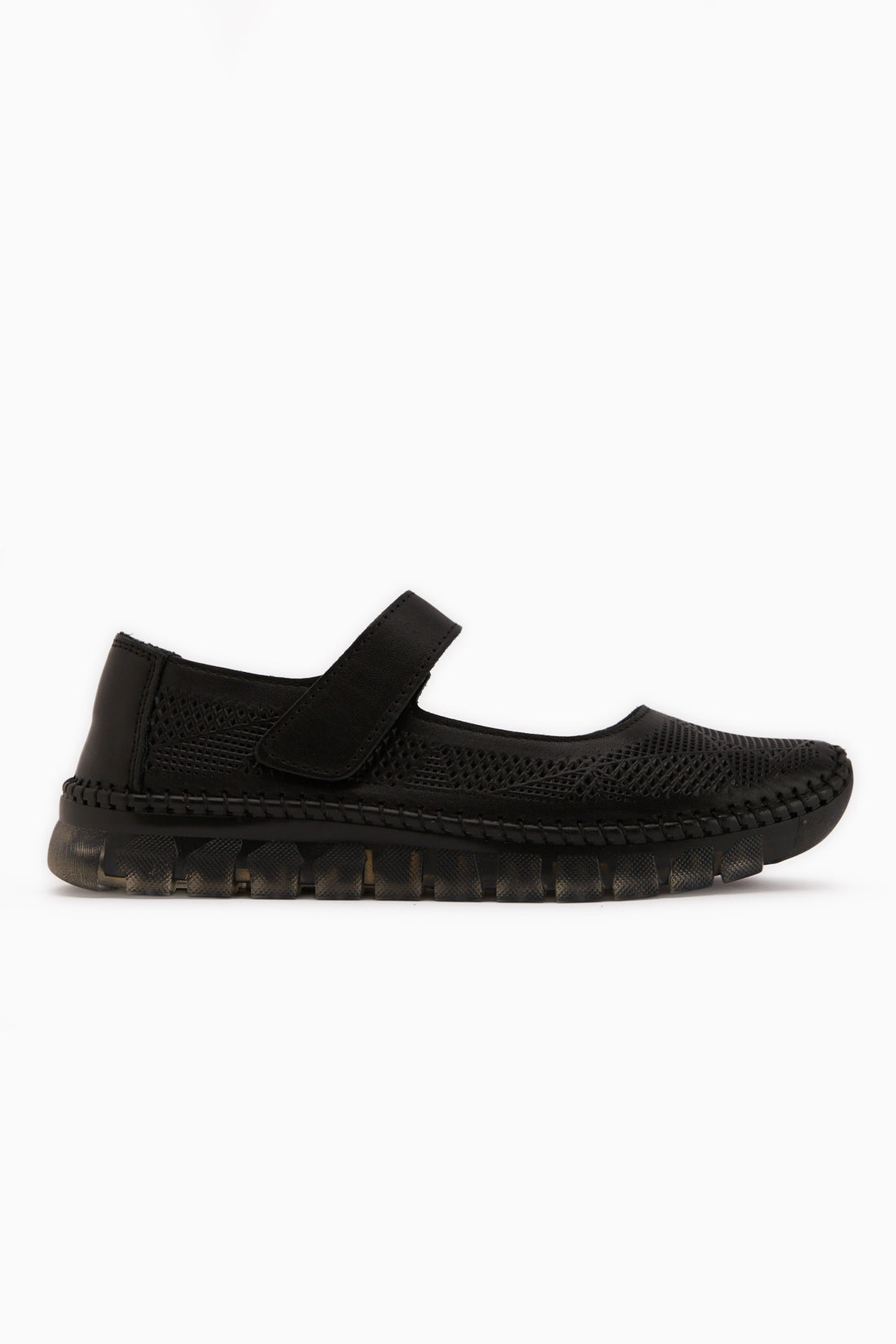Echtes Leder Schwarze Damen Freizeitschuhe