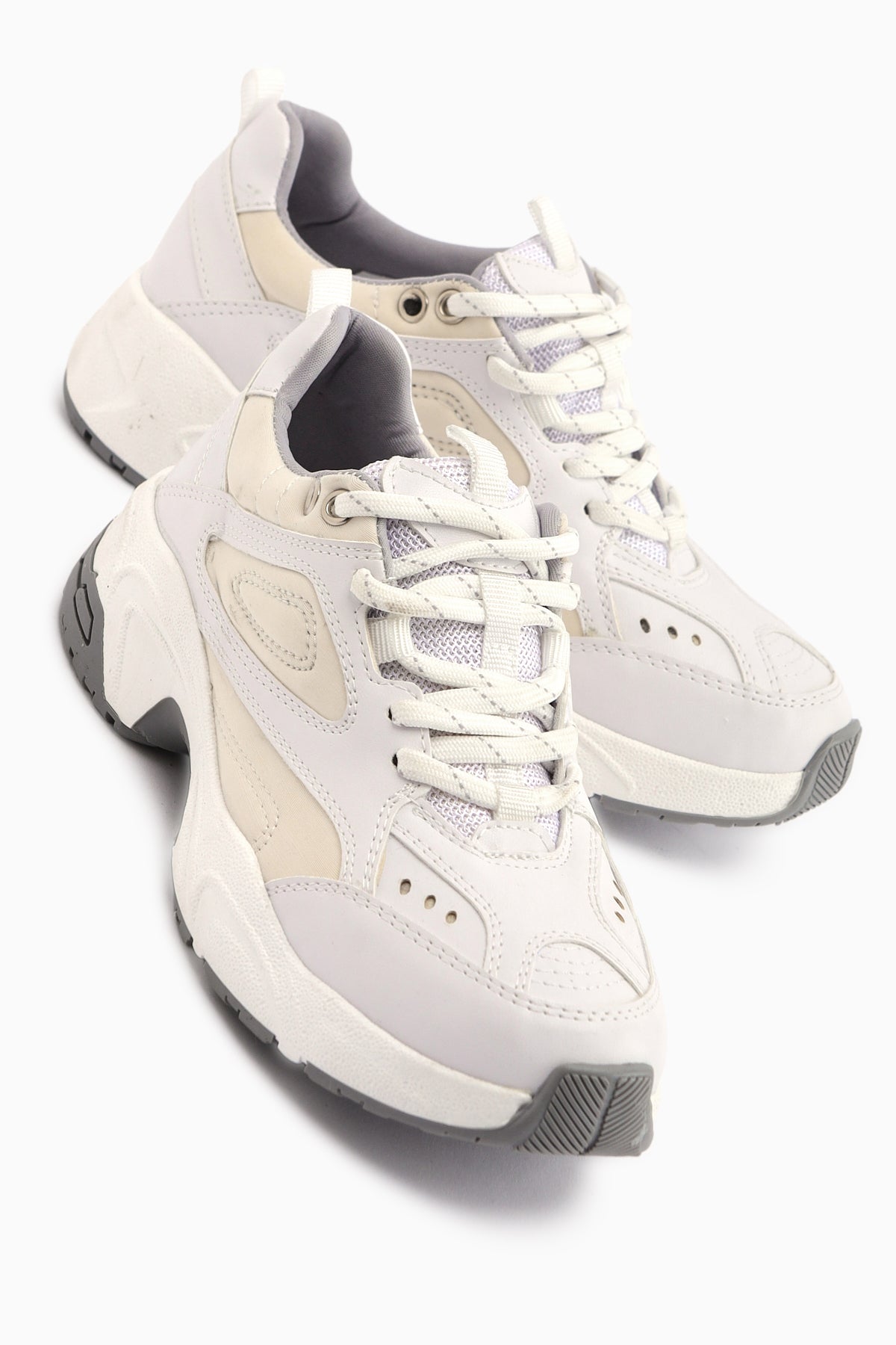 Trina – White Lace-Up Sneaker (Women)