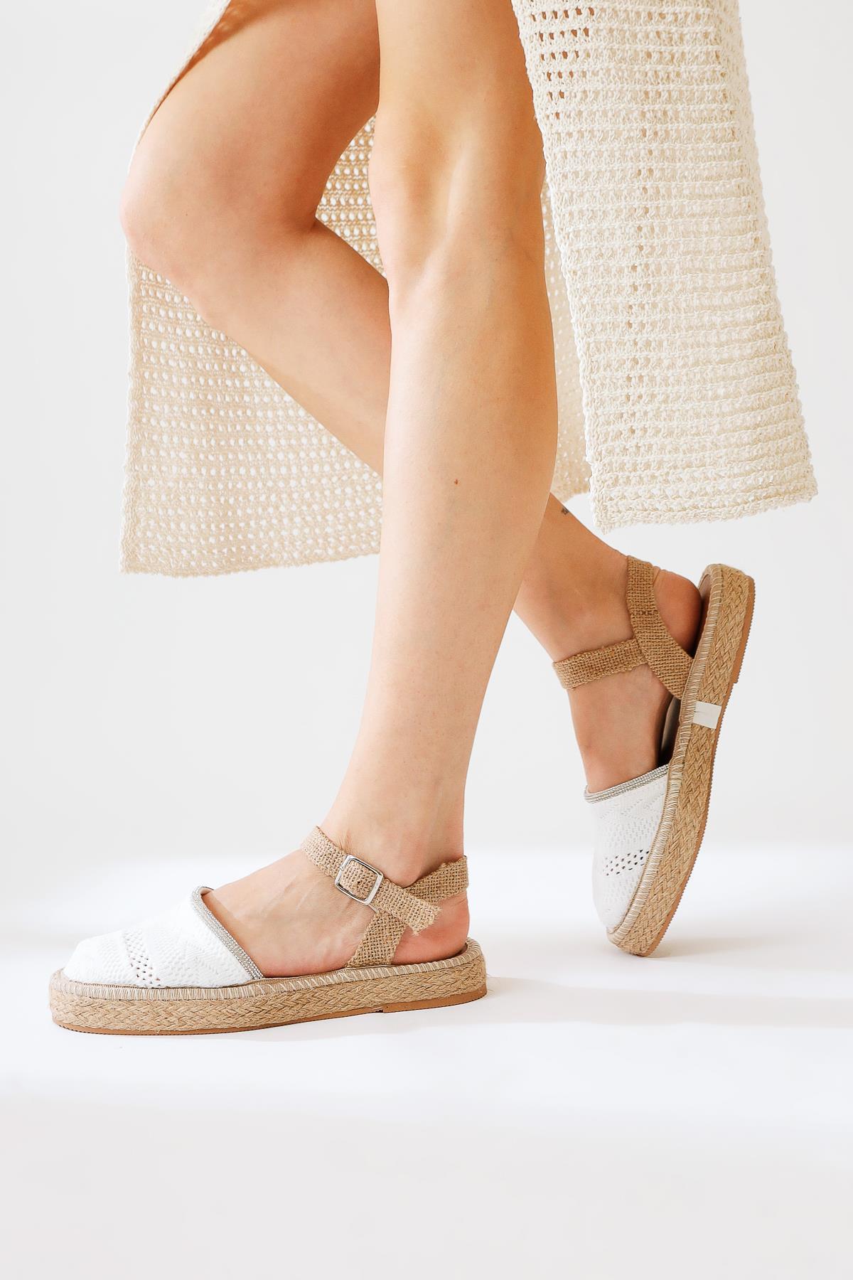 Lorna White Espadrille Casual Shoes