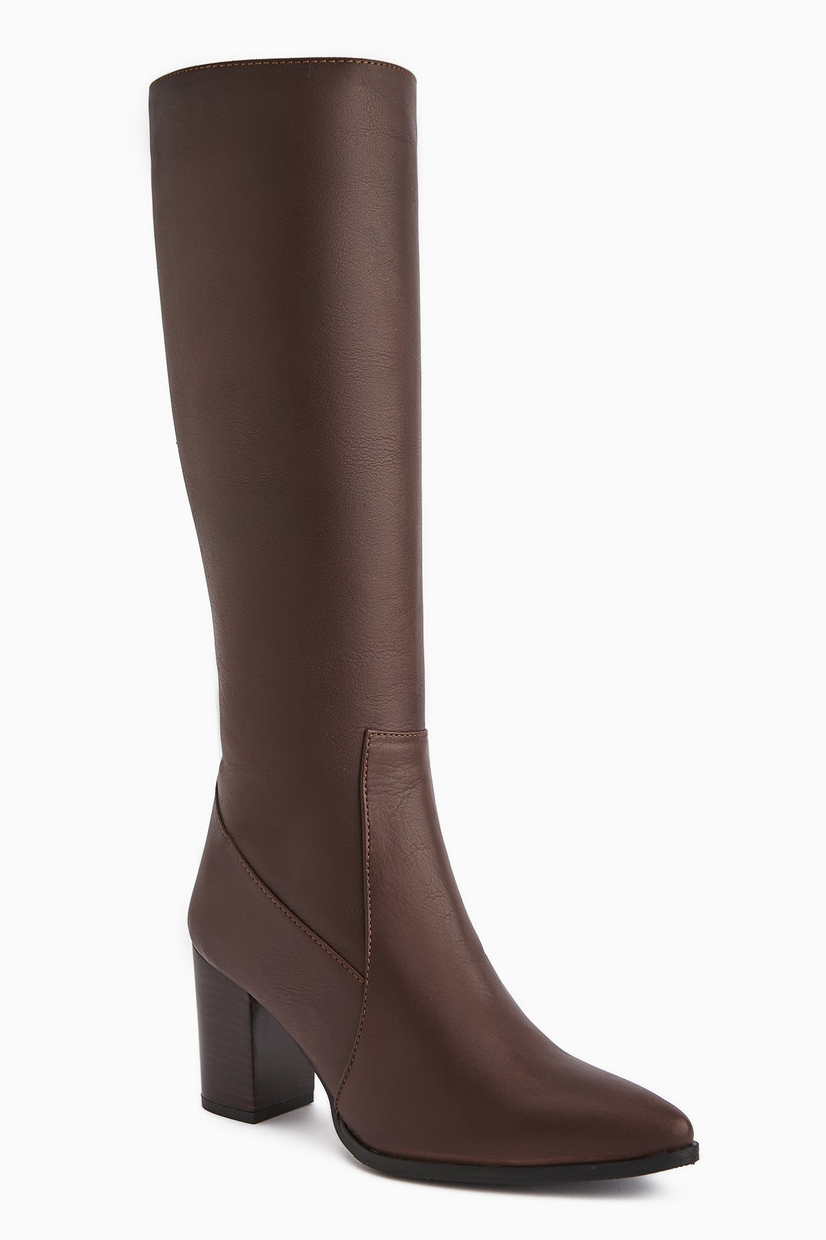 Vilda Genuine Leather Brown Pointed Toe Women's Boot