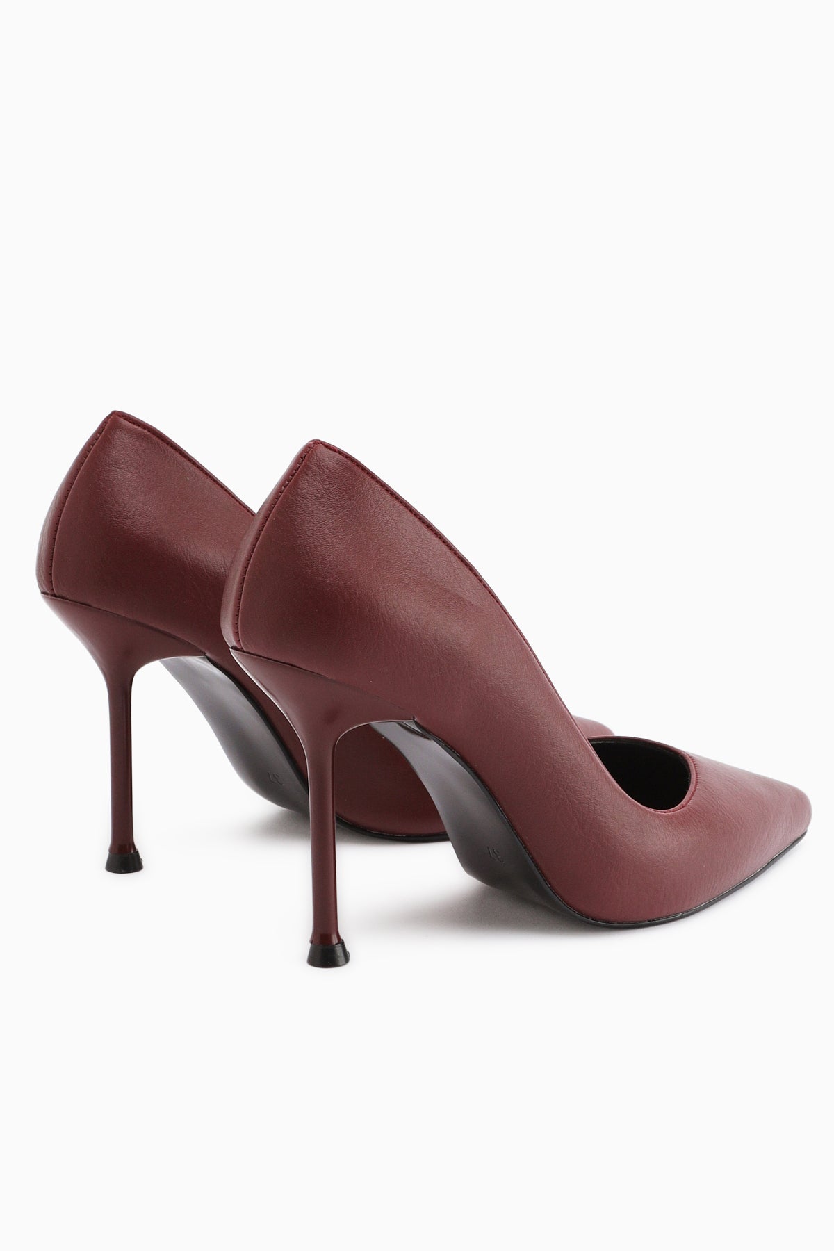 Arya Genuine Leather Burgundy Stiletto Women's Heels