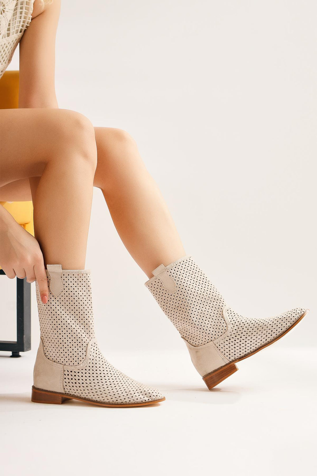 Winni Ten Niedrig Absatz Sommer Stiefel