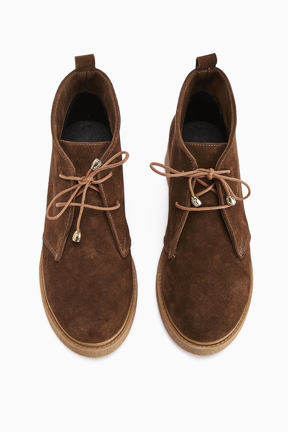 Henna Genuine Leather Coffee Suede Lace-Up Women's Boot