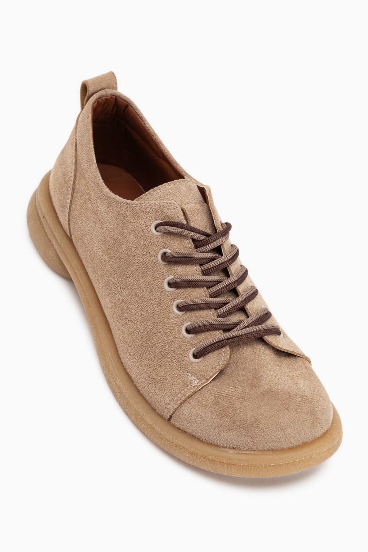 Estella Beige Wildleder Schnürschuhe Damen