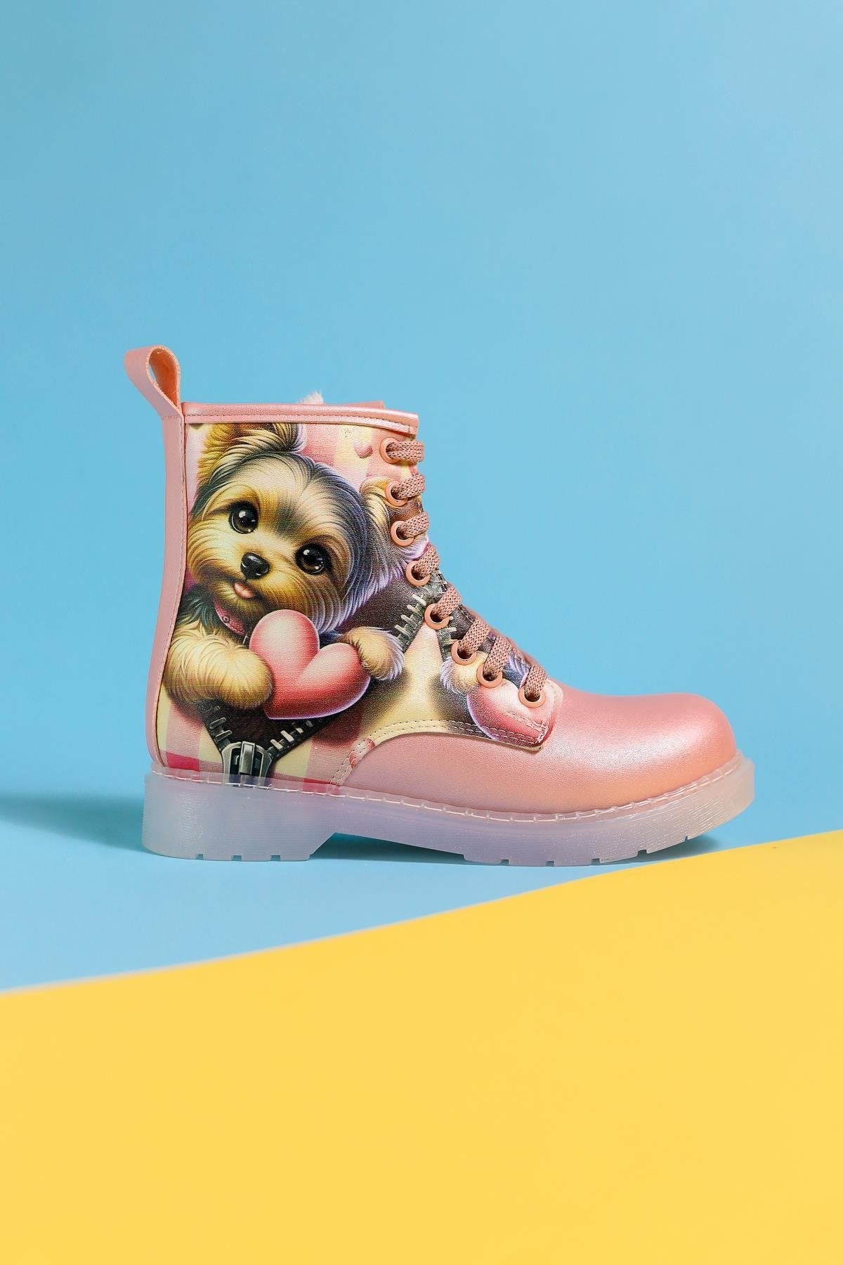 Elena Pink Cartoon Charakter Druck Schnür-Kinderstiefel