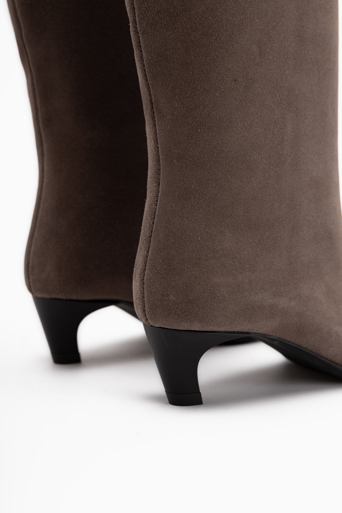 Gena Echtes Leder Mink Wildleder Kurze Absatz Damen Stiefel