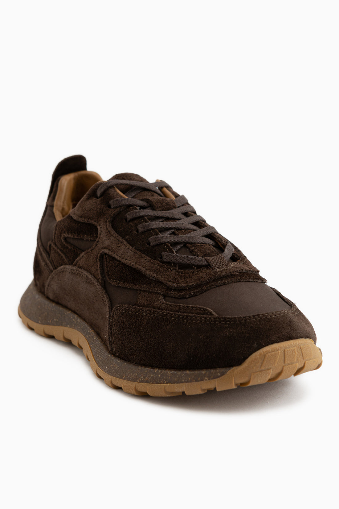 Selena Echtes Leder Braun Wildleder Detail Retro Damen Sneaker