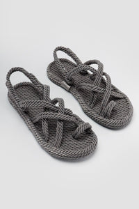 Marlene Smoke Cross Rope Sandals