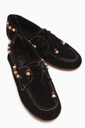 Liah – Schwarz Echtleder Loafer (Damen)