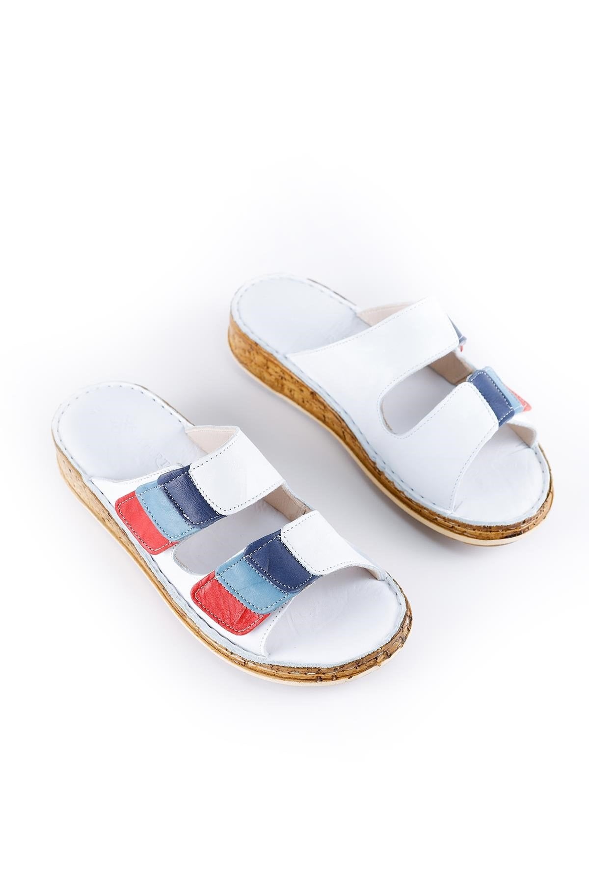 Kassid Echtes Leder Weißer Komfort Slipper