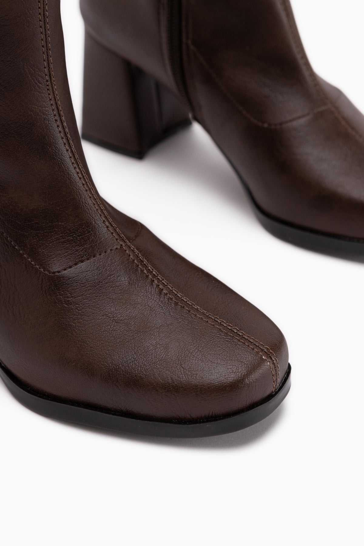 Evie Braun Kasten Zehen Damen Stretch Stiefel