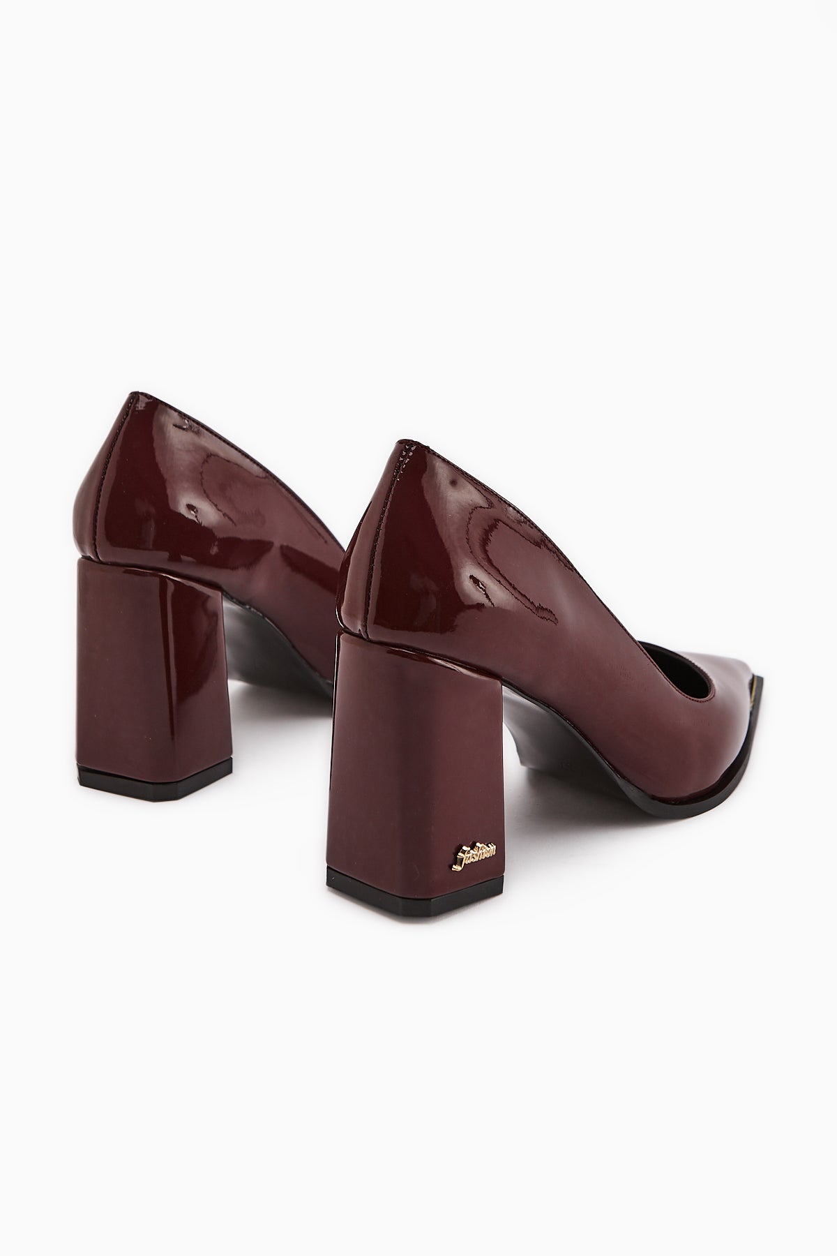Bonny Maroon Thick Heeled Women's Shoe