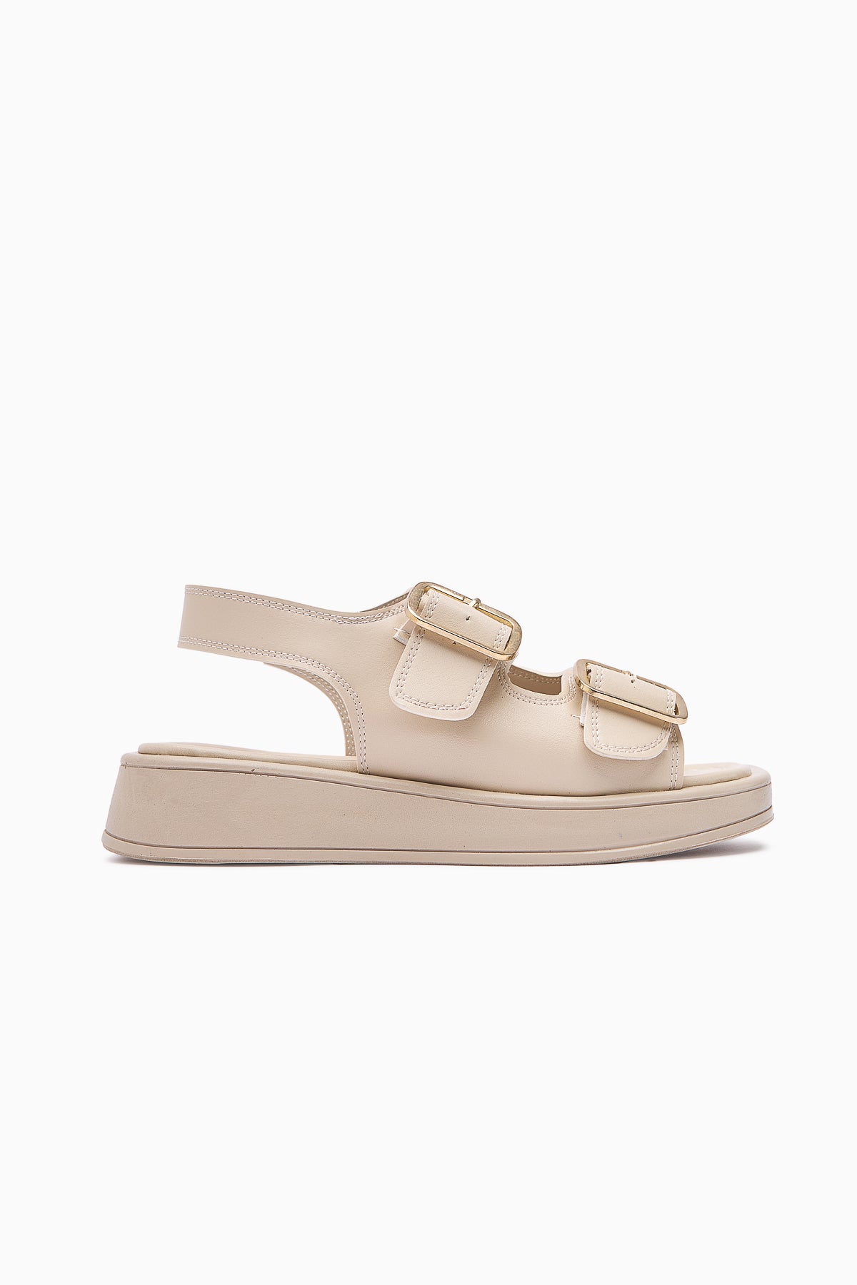 Lemis Cream Buckled Women's Sandals