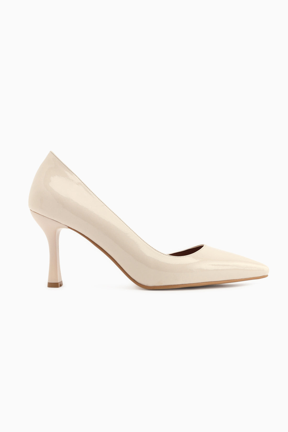 Flory Beige Lack Damen Absatzschuhe Stiletto
