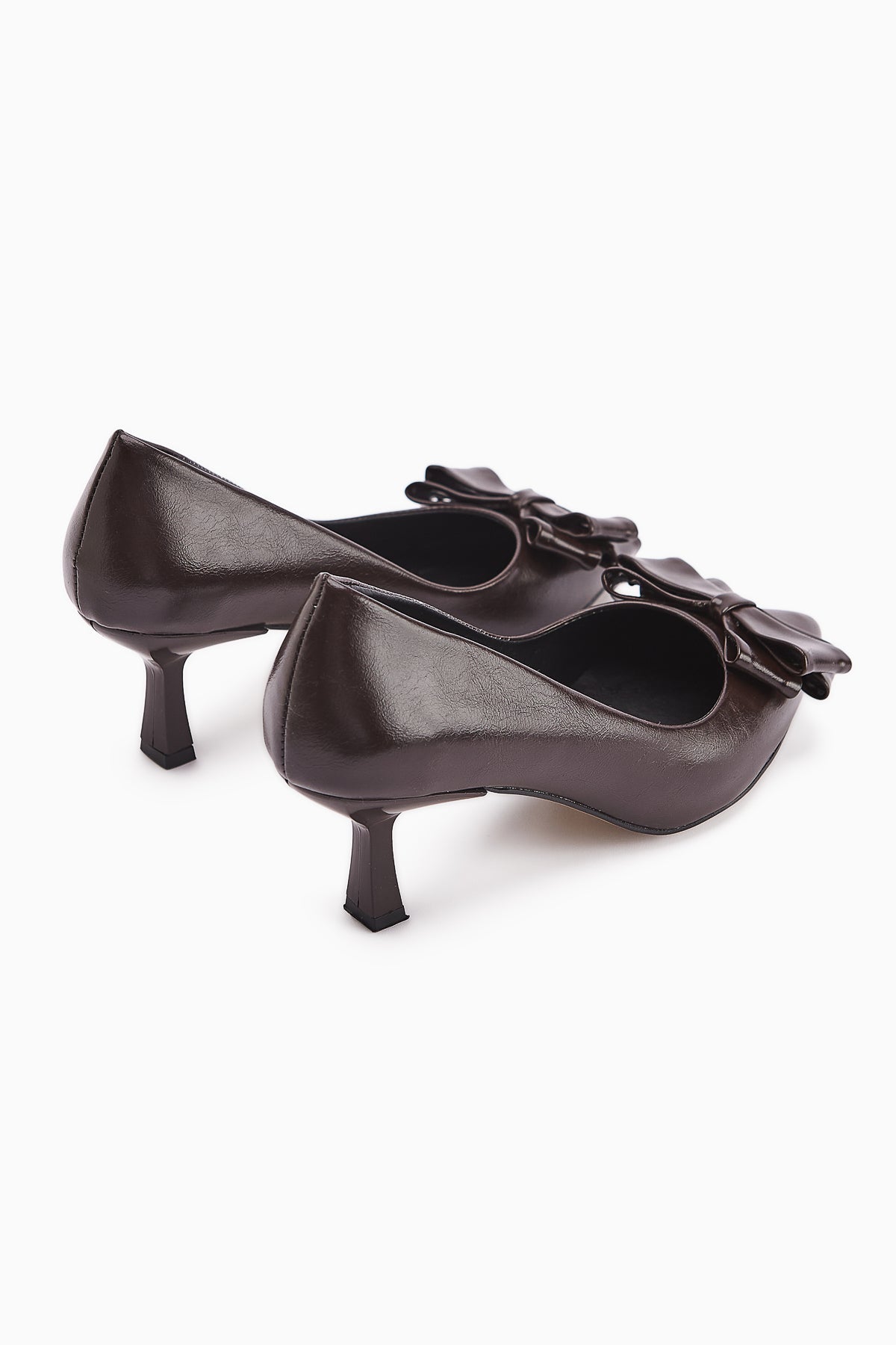 Denita Brown Bow Detail Women's High Heels