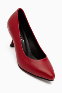 Kiara Genuine Leather Red Women’s Heeled Shoes Stiletto