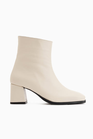 Margot Beige Quadratzehen Damen Stiefel