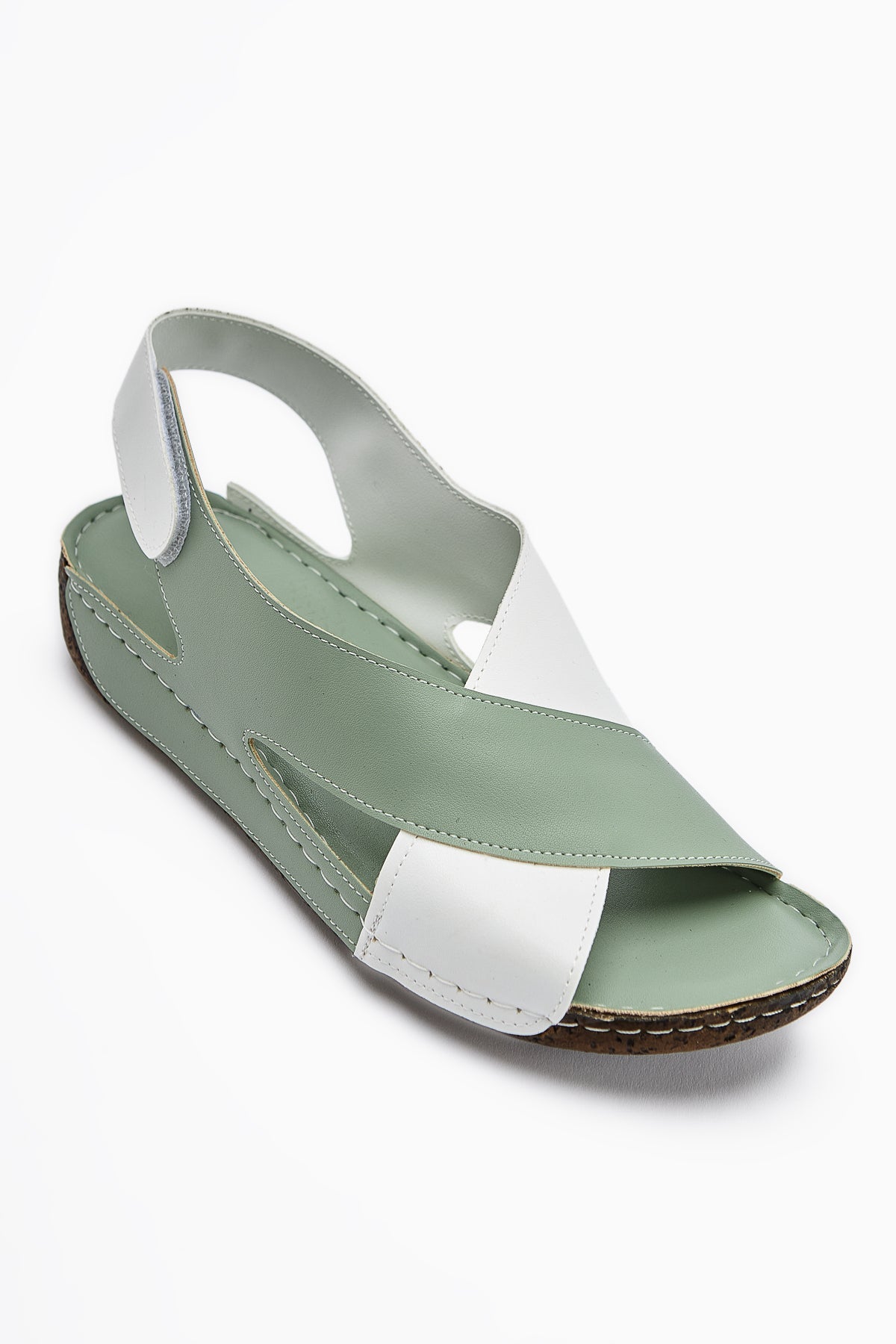 Margit Minze Kreuz-Riemen Damen Komfort Sandalen