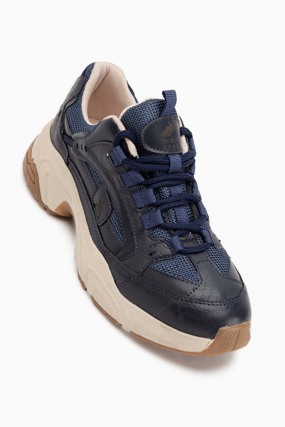 Caisa Lacivert Tekstil Detaylı Bağcıklı Kadın Sneakers