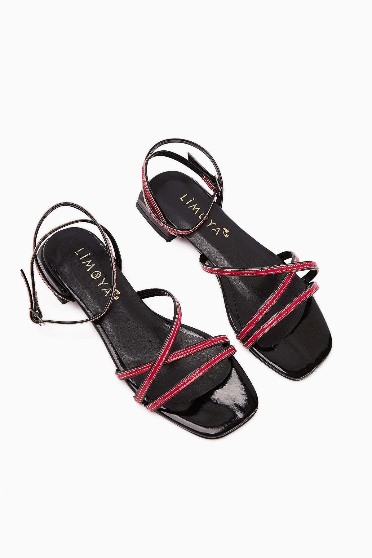 Nasima Rote Knöchelbindung Damen Sandalen