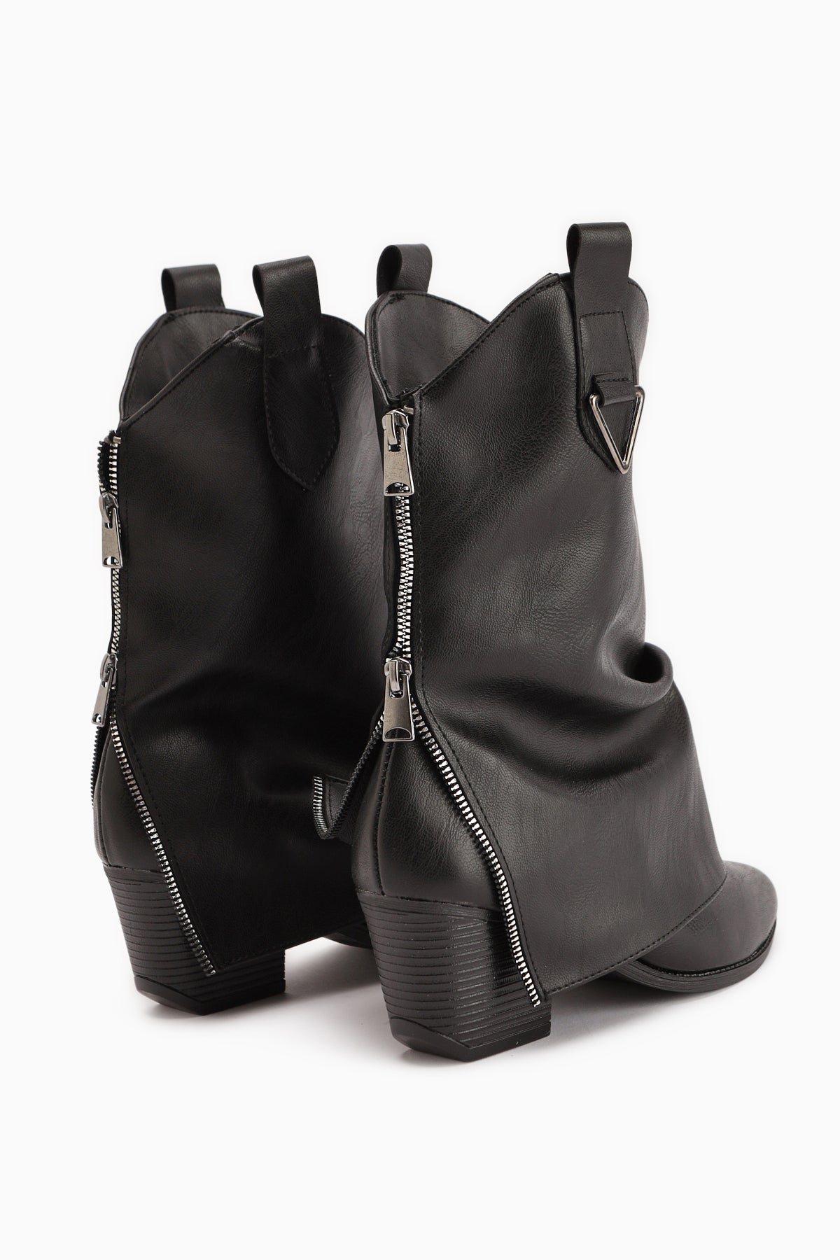 Peggy Black Women's Heeled Western Boot