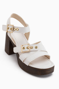 Laina Weiße Plattform Absatzschuhe Damen