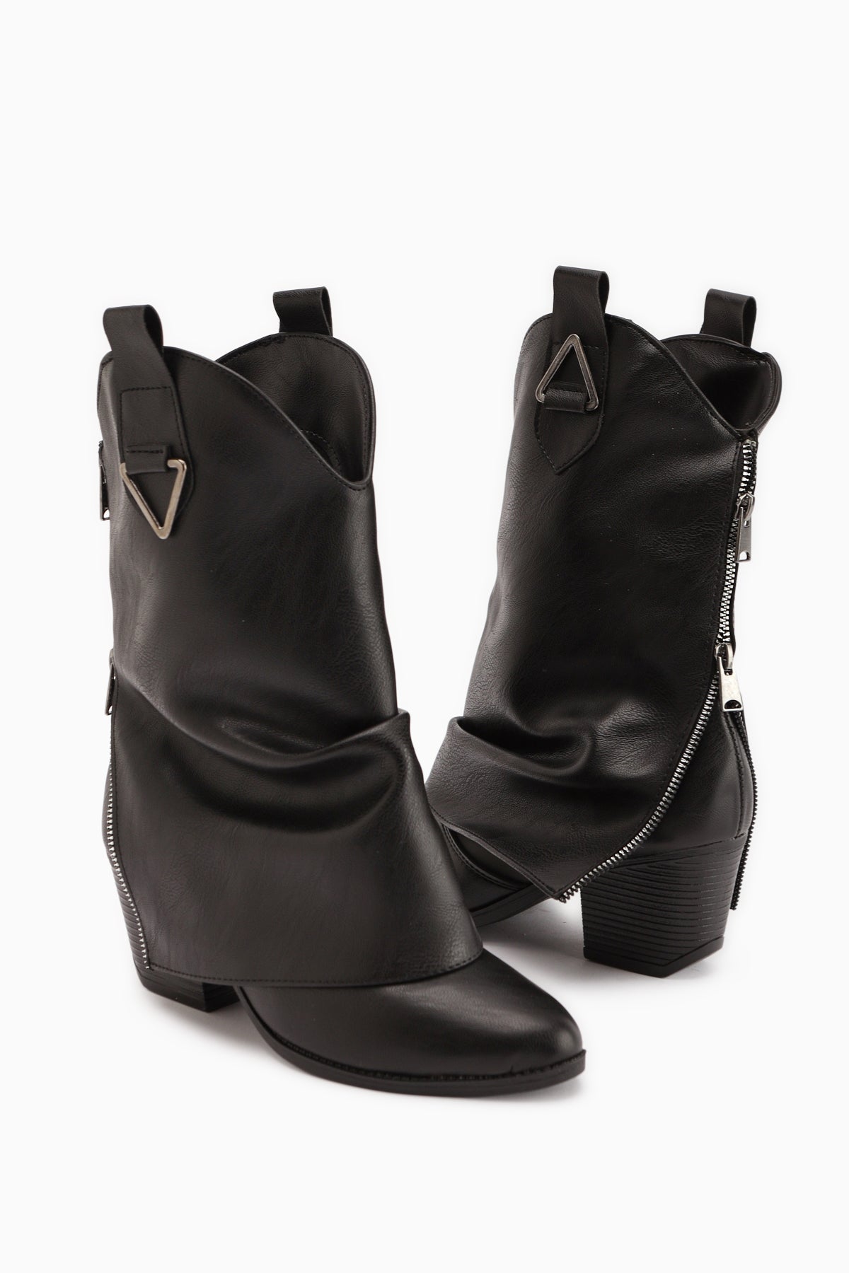 Peggy Black Women's Heeled Western Boot