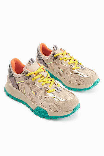 Sonila Beige Chunky Sole Women's Sport Shoe