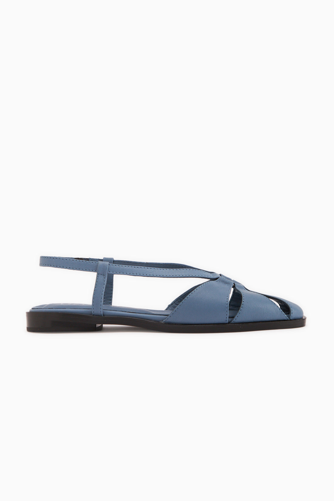 Cally Echtes Leder Blau Elastisch Damen Sandale