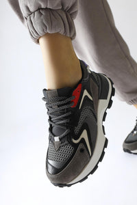 Onella Füme Süet Detaylı Bağcıklı Sneakers