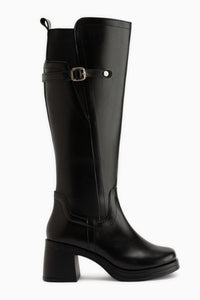 Mansi Schwarze Absatz Damen Stiefel