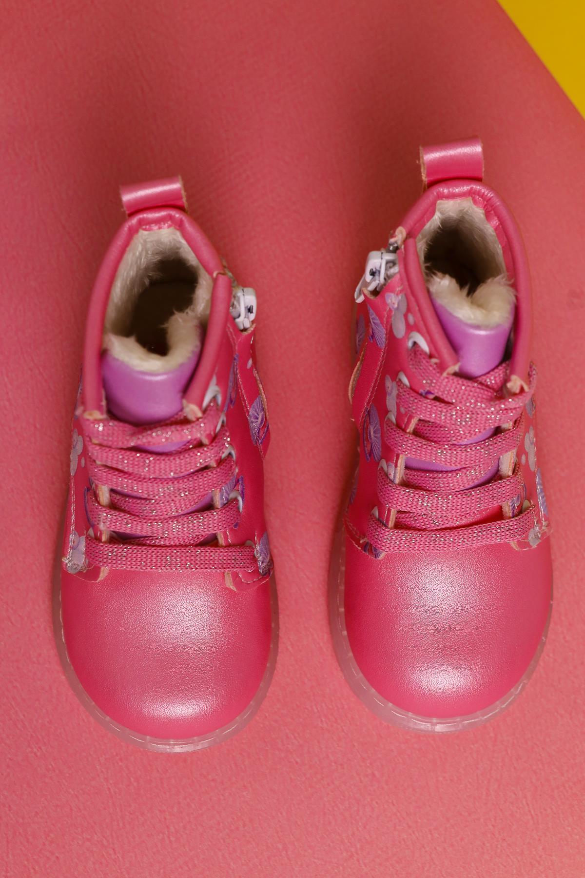 Gianna Rosa Meereskreatur Druck Schnür-Leuchten Baby Stiefel