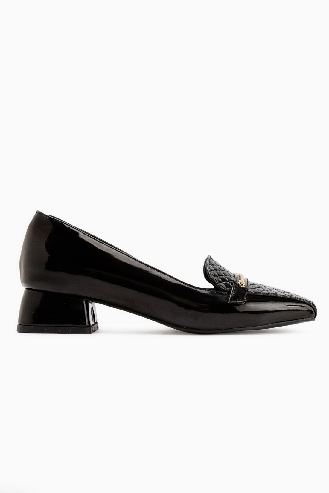Verna Schwarz Krokodil Detail Damen Absatzschuhe