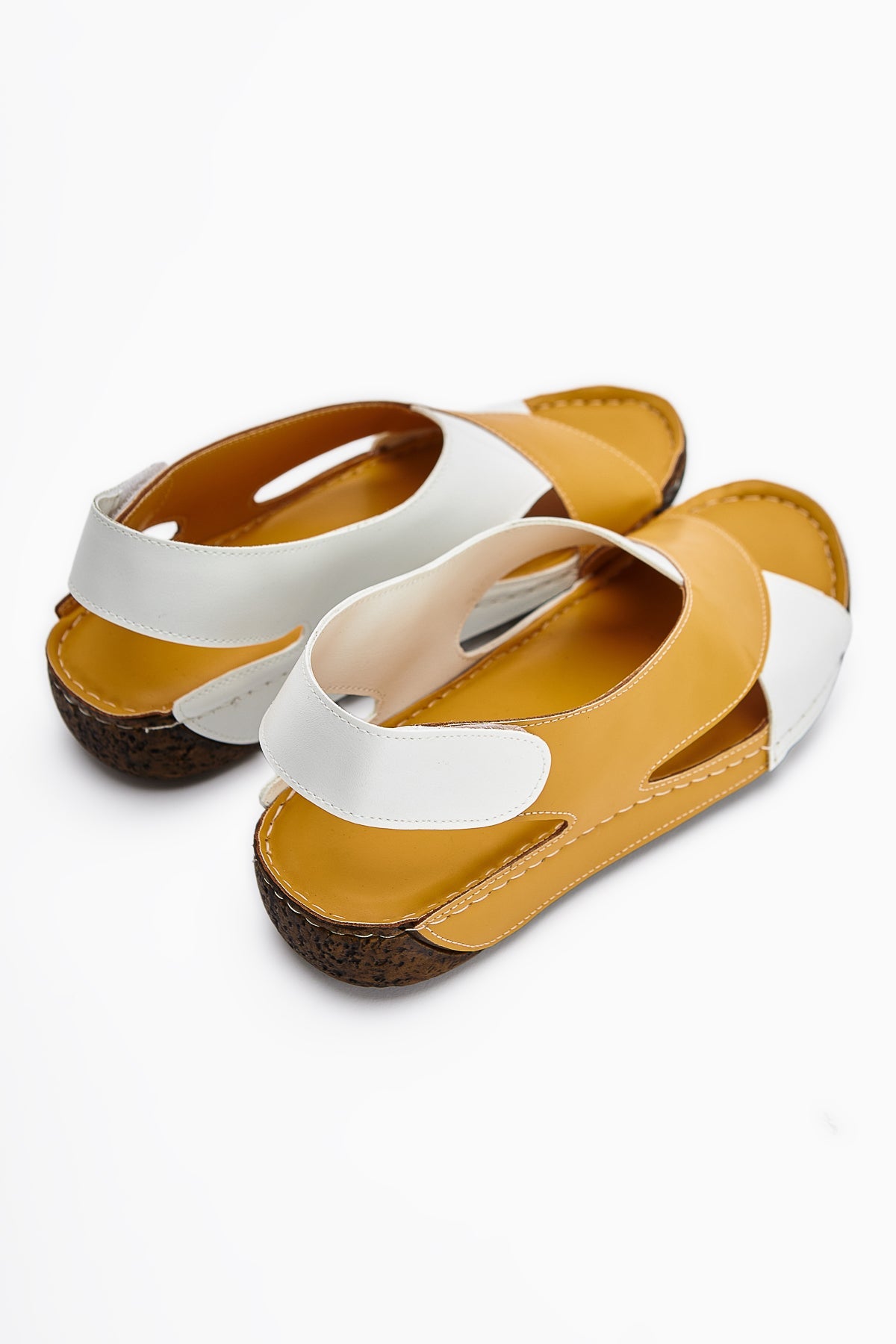 Margit Senf Kreuzriemen Damen Komfort Sandalen