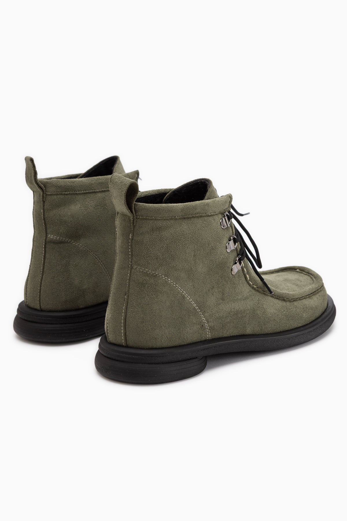 Edie Grüne Wildleder Schnürstiefel Damen