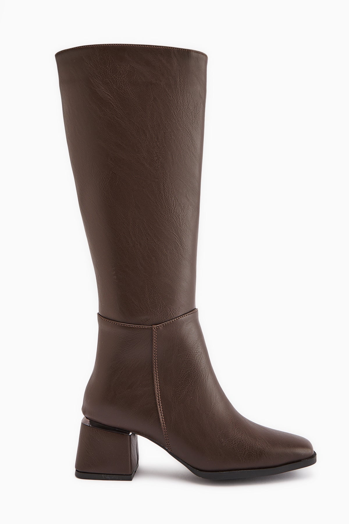 Miami Brown Square-Toed Boots