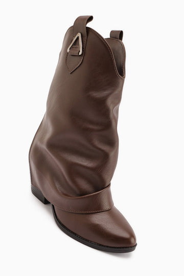 Peggy Women's Coffee Western Heeled Boot