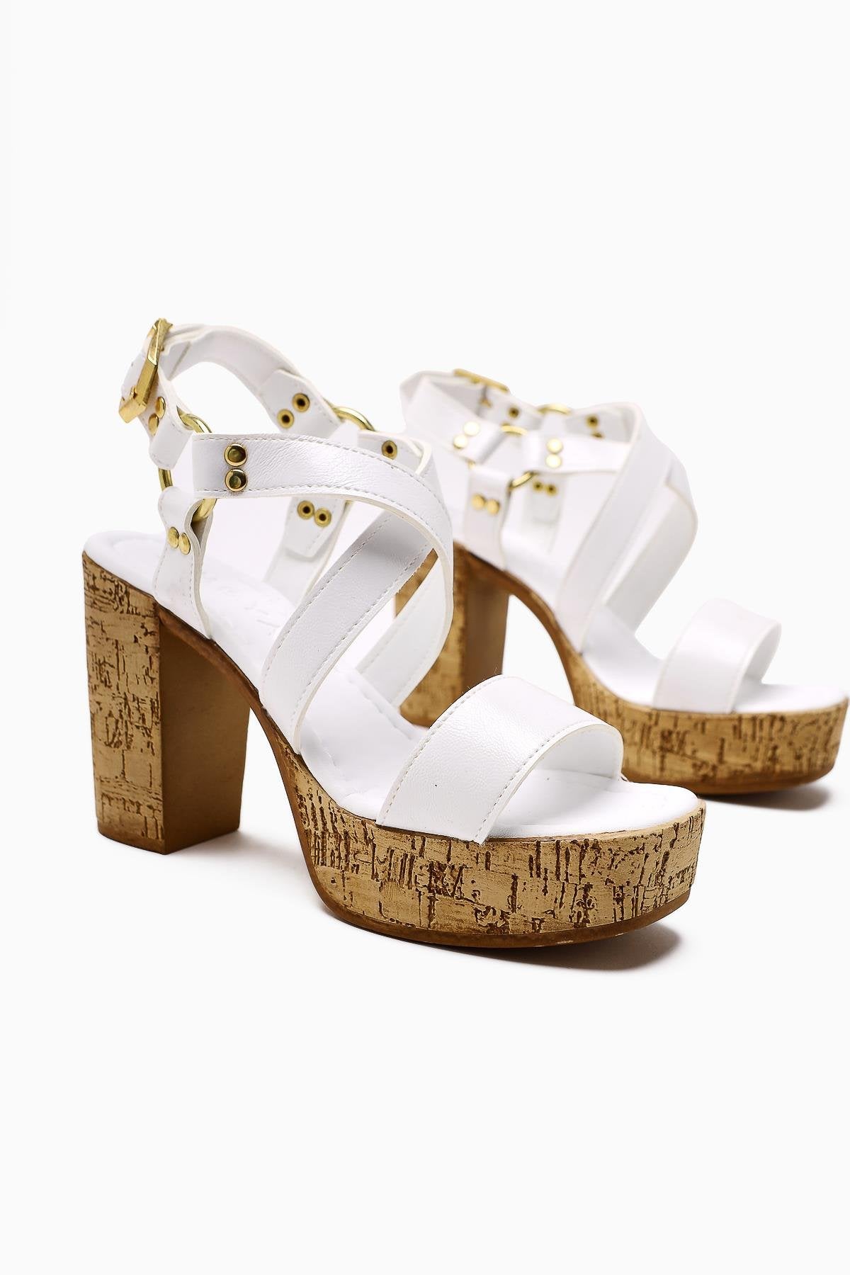 Havannah – White Cross-Strap Platform Sandal (Women)