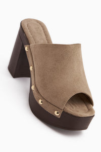 Gracia Vizon Wildleder Plattform Absatz Damen Pantoletten