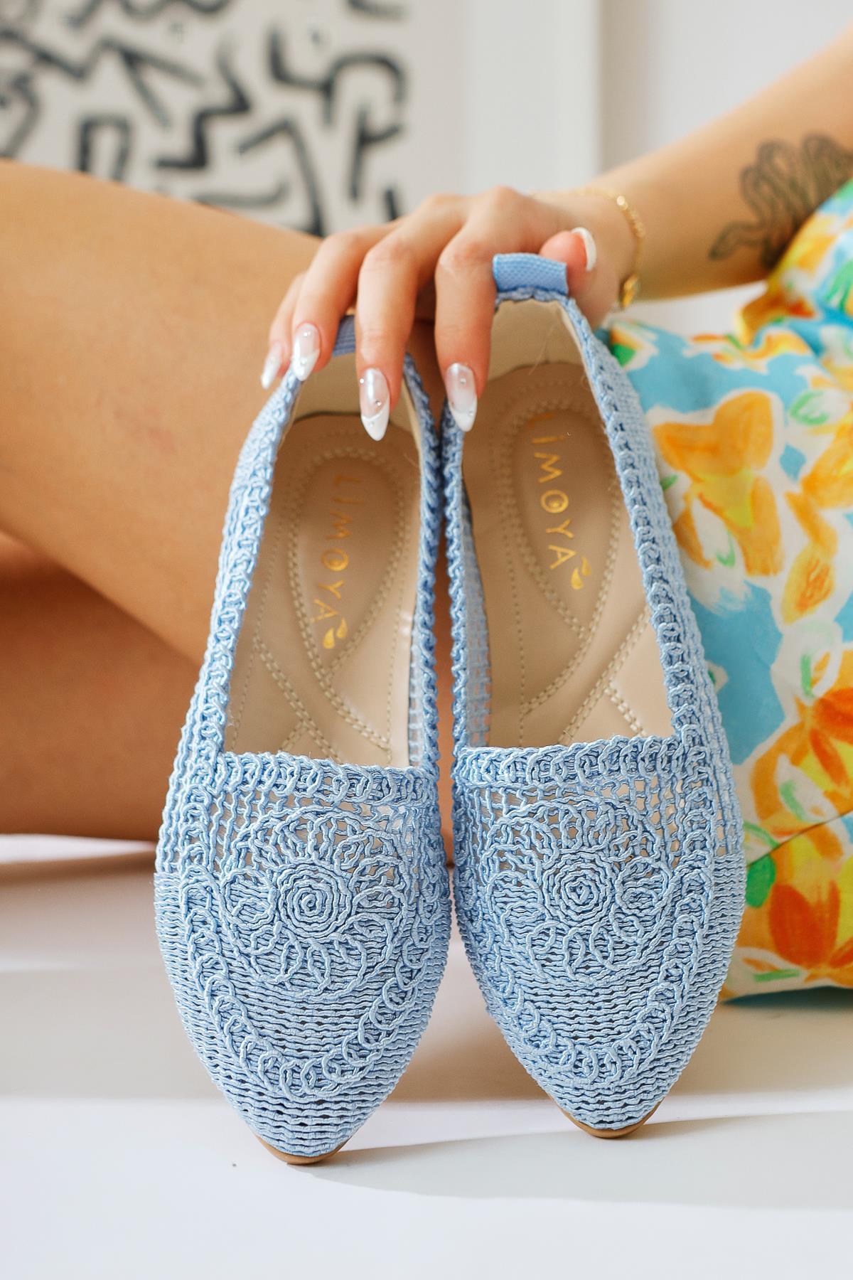 Joka Blue Knitted Ballerina