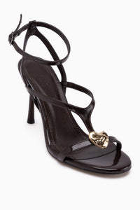Sweta Brown Ankle Strap Buckled Women’s Heeled Shoes