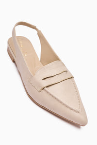Busra Beige Pointed Toe Women's Sandals