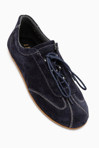 Berry Genuine Leather Navy Suede Lace-Up Casual Women’s Shoes