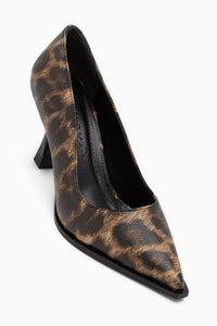 Shelby Leopardenmuster Spitz Zehen Absatzschuhe
