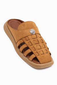Alde Mustard Suede Closed Toe Women’s Slippers