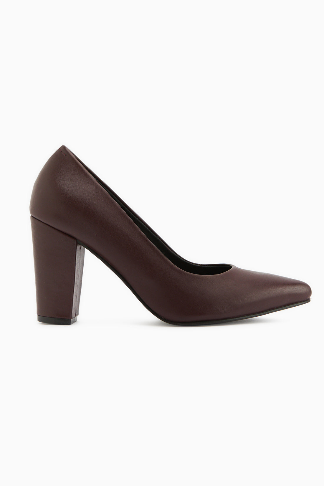 Emily Echtes Leder Bordeaux Dick Absatz Damen Schuhe