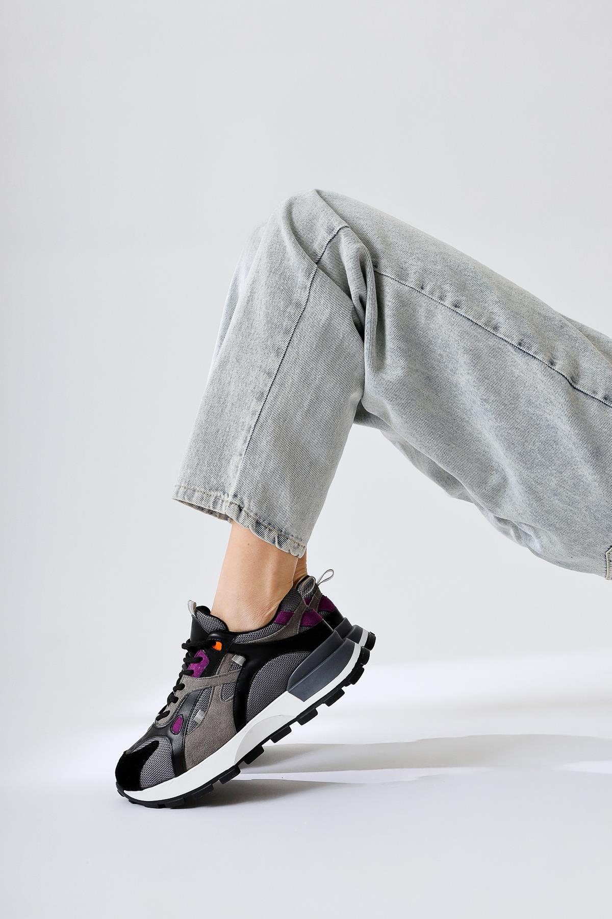 Siska Black Suede Lace-Up High Heel Sneakers